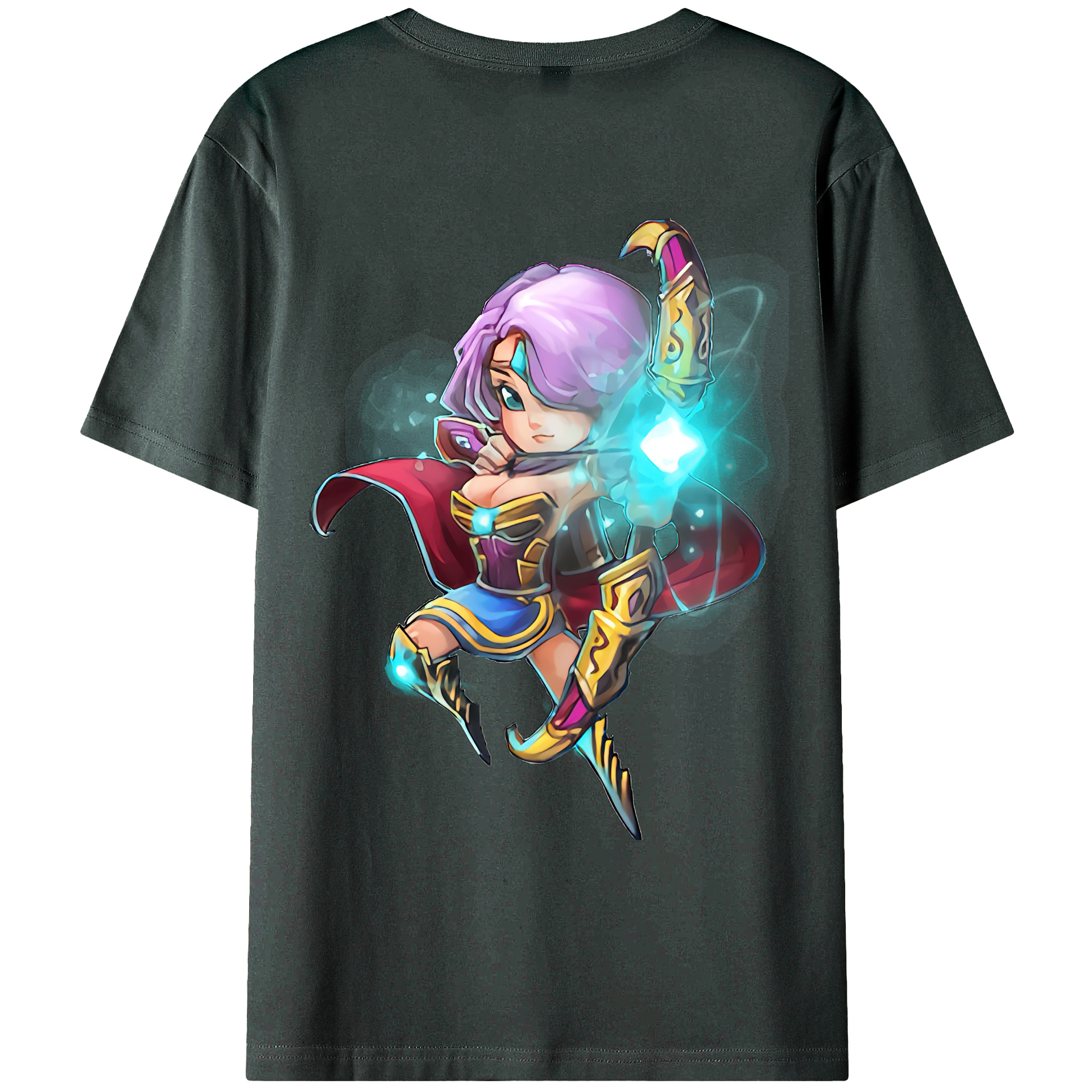 （画像用） リーグ・オブ・レジェンド League of Legends LOL 綿100％ メンズ半袖Tシャツ（バックプリント） 通気性